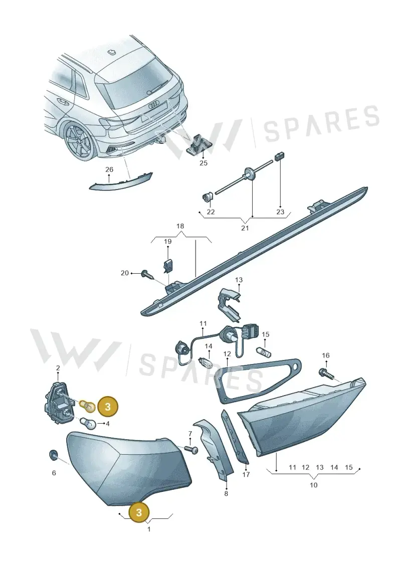 N0177326 — Audi A3 Sportback (2019-2021) diagram 596945000, position 3