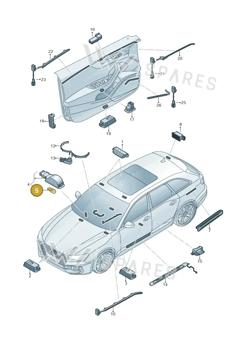 N0177522 — Audi RS4 Avant (2017-) diagram 438947100, position 5