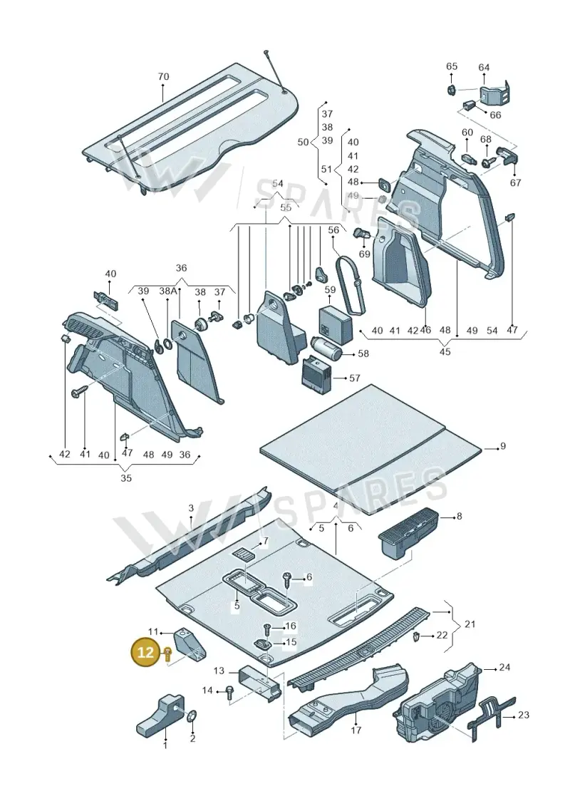 N01950211 — Audi Q5 qu. 2.0 TDI (2012-2017) diagram 647863950, position 12