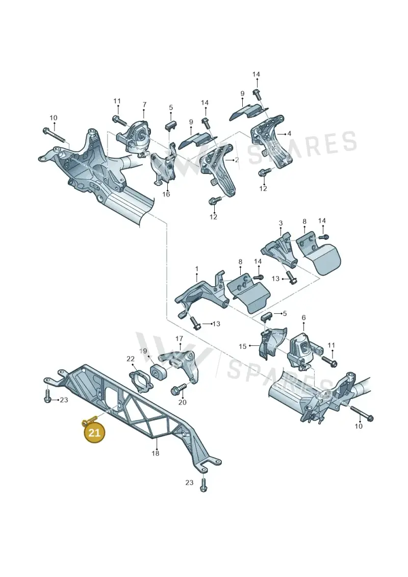 N0195036 — Audi A6 Av. qu. 3.0 (2012-2018) diagram 696199510, position 21