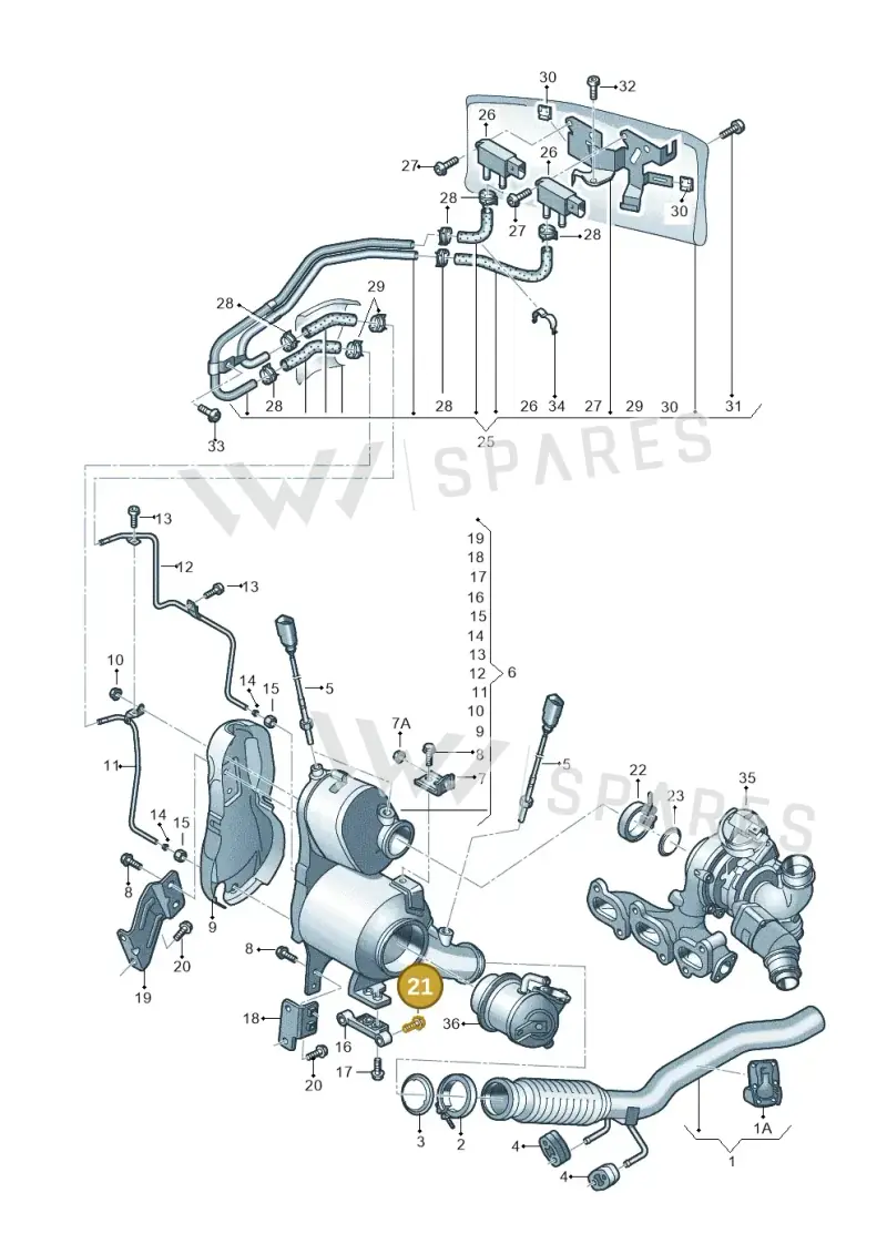 N0195315 — Audi A1 Sportback (2014-2018) diagram 773253540, position 21
