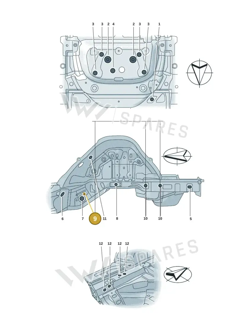 N0200251 — Audi A5 Limo 2.0 (2024-) diagram 8wk803340, position 9