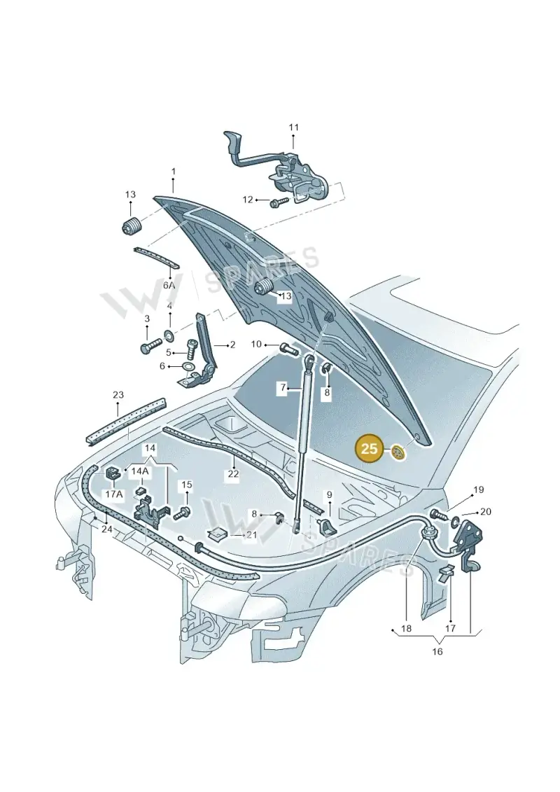 N0200271 — Audi RS4 AV. QU. (2000-2001) diagram 156823100, position 25