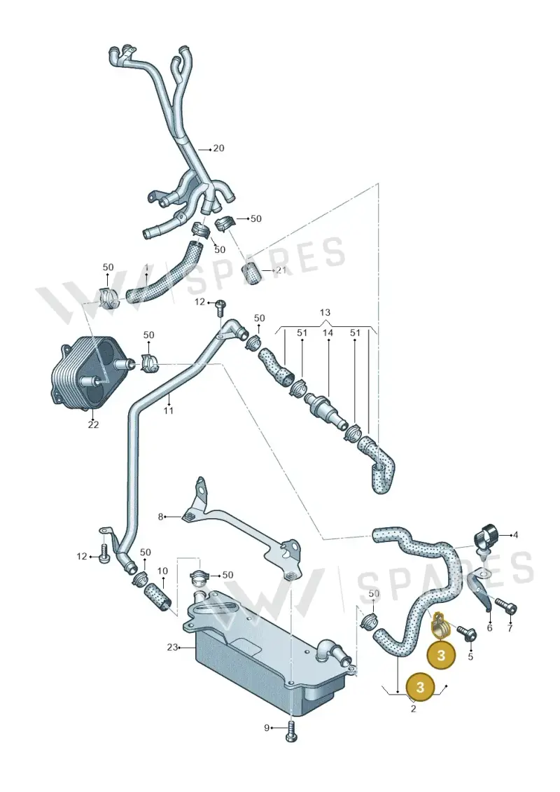 N0206474 — Audi A6 qu. 3.0 tdi (2014-2018) diagram 798121100, position 3