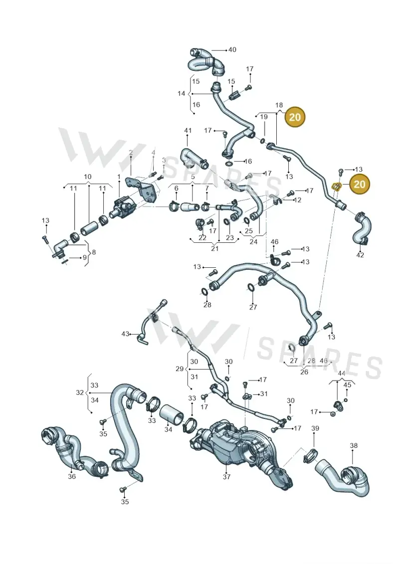 N0206517 — Audi Q8 Quattro 3,0 (2018-) diagram 819121014, position 20
