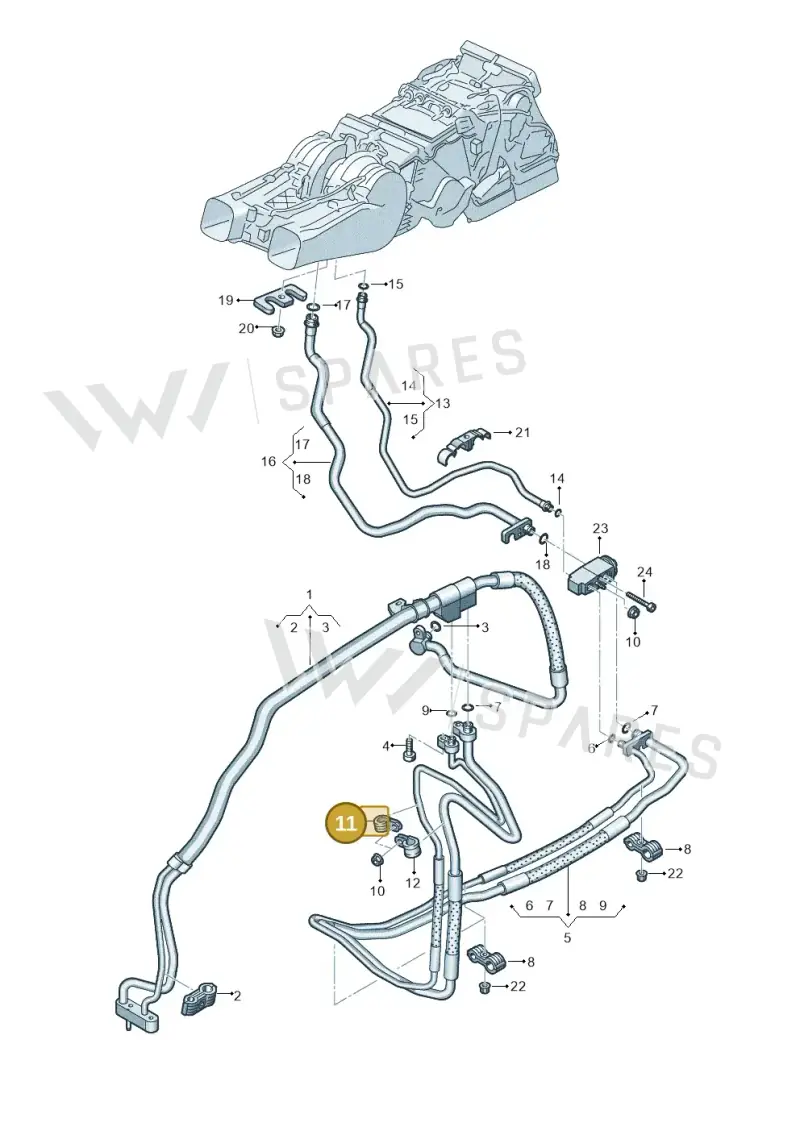 N0206517 — Audi A8L (2017-2022) diagram 838260900, position 11