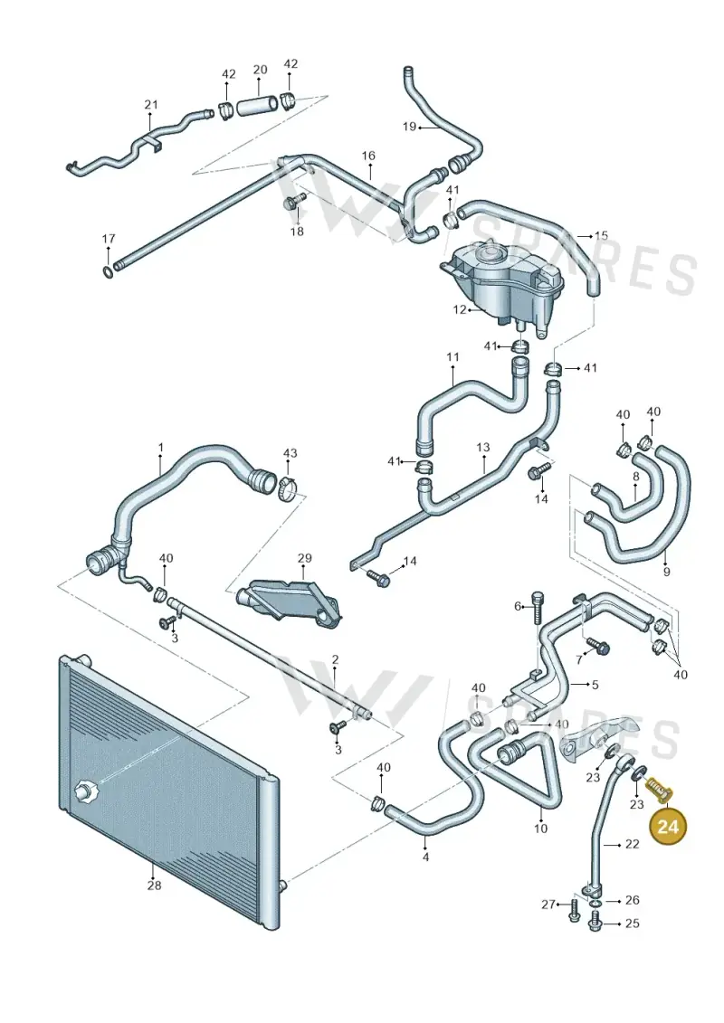 N0210747 — Audi A8/S8/qu. lang (2003-2007) diagram 291121450, position 24