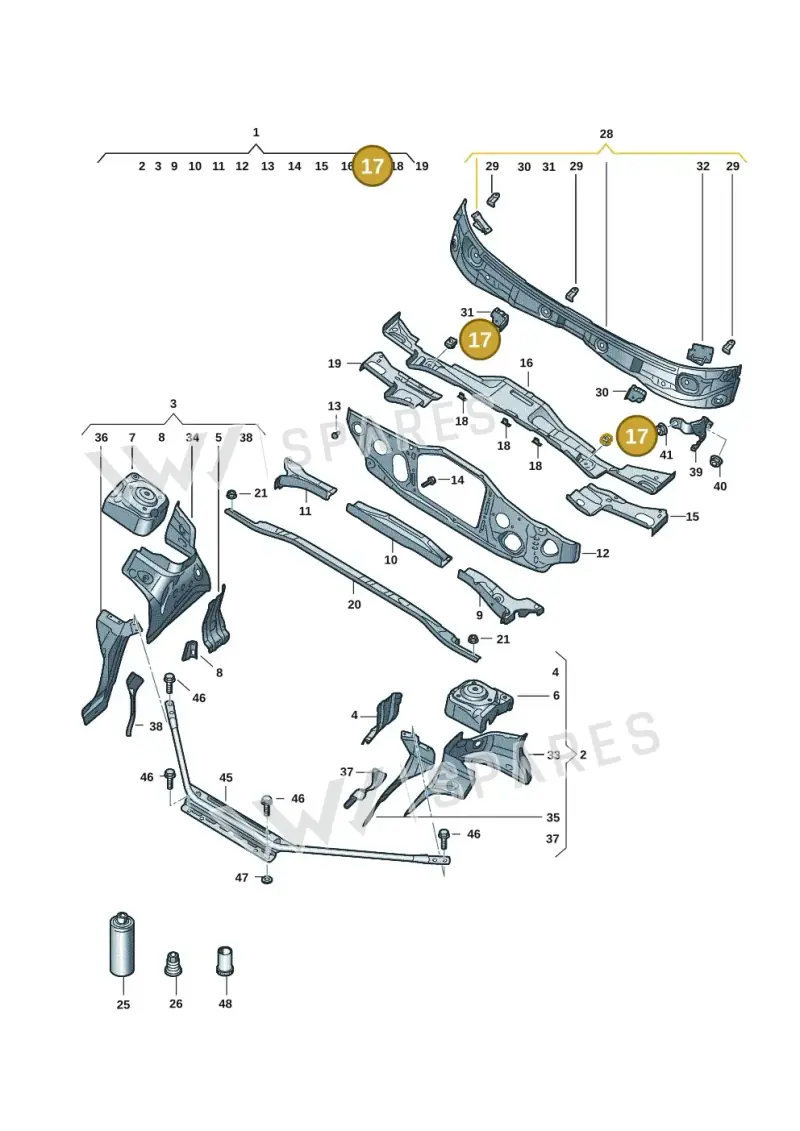N0211565 — Audi Q4 Sportback (2021-2022) diagram 89a803005, position 17