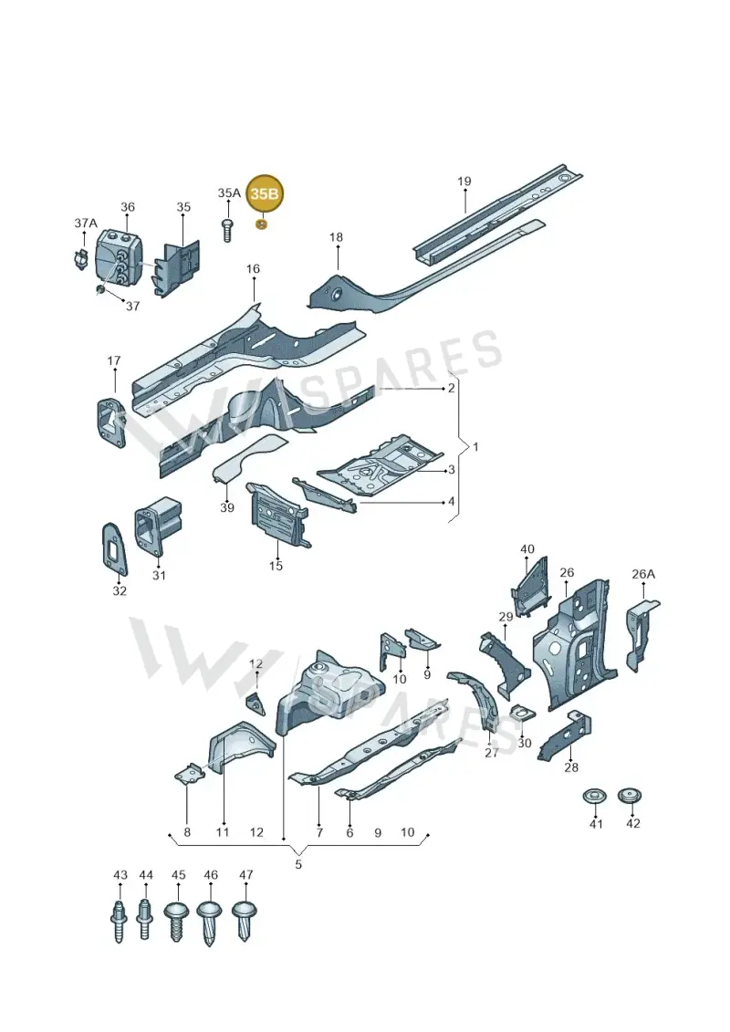 N02214621 — Audi RS5 Cabrio (2012-2015) diagram 620803000, position 35B