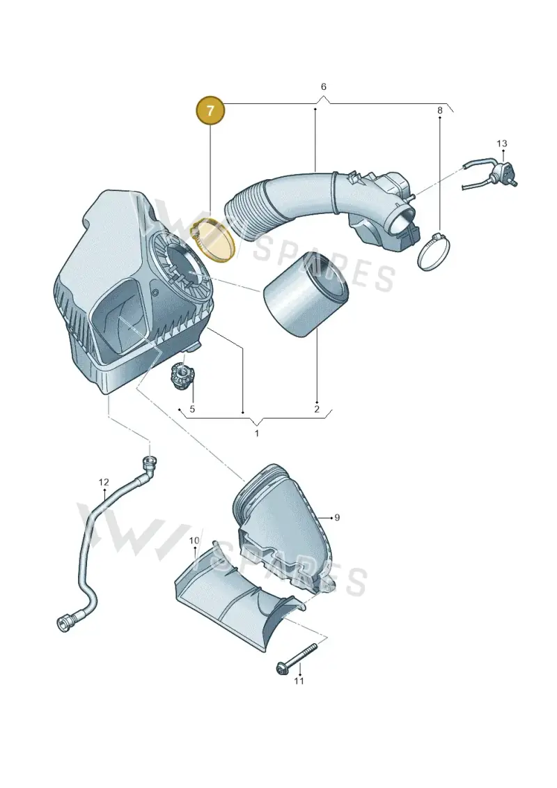 N0245133 — Audi A7 Sportback (2014-2018) diagram 788133320, position 7