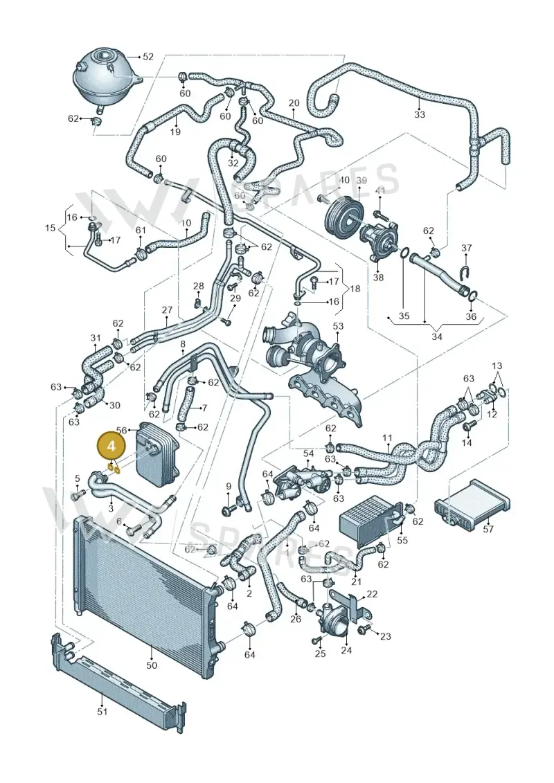 N0282012 — Audi A1 Sportback (2010-2015) diagram 708121150, position 4