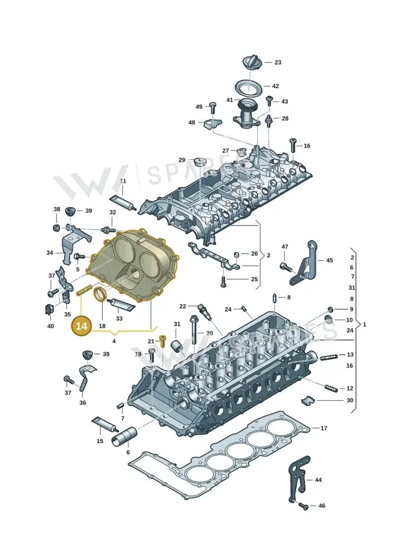N0443954 — Audi A3 Sportback (2019-2021) diagram 596103041, position 14