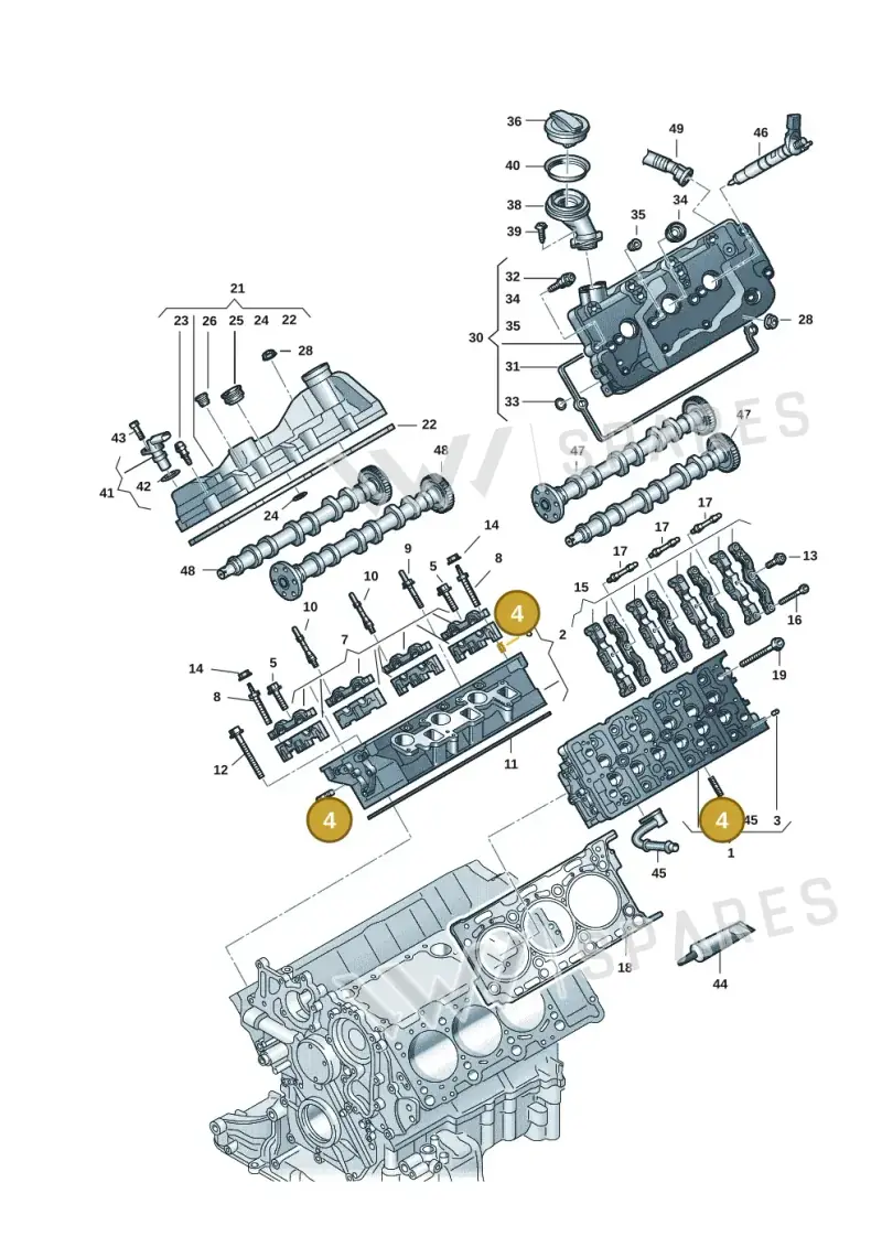 N0444087 — Audi A6 2.0 (2018-) diagram 897103059, position 4