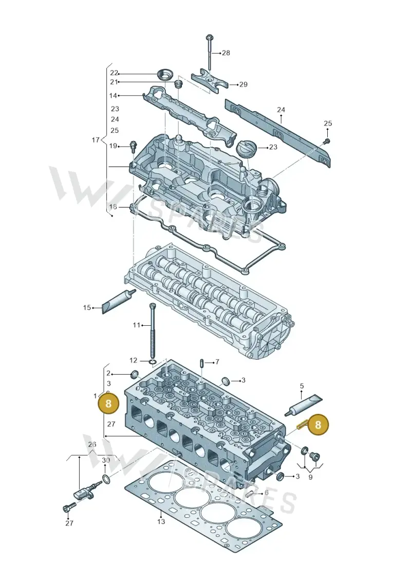 N0444415 — Audi A3 Sportback (2019-2021) diagram 596103611, position 8