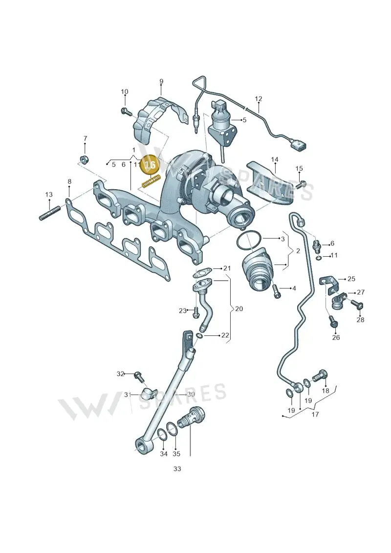 N0445093 — Audi Q3 2.0 TDI (2014-2019) diagram 866145660, position 16