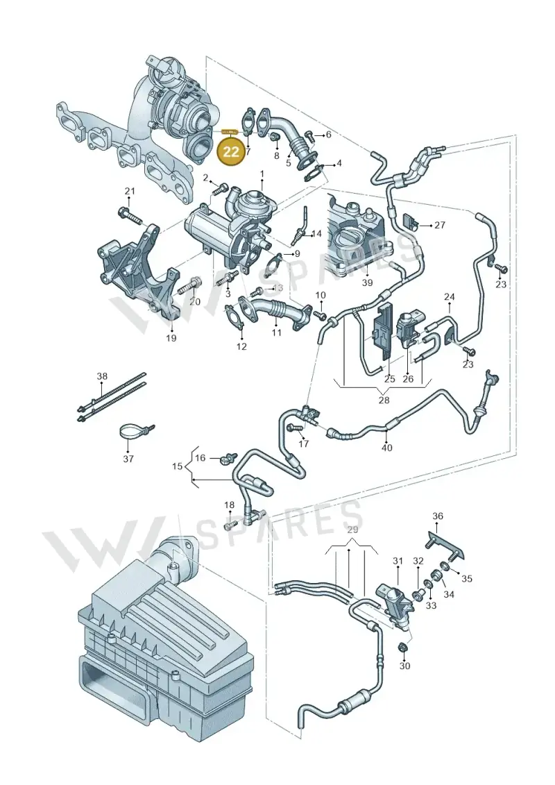 N0445093 — Audi A3 Sportback (2016-2020) diagram 884131500, position 22