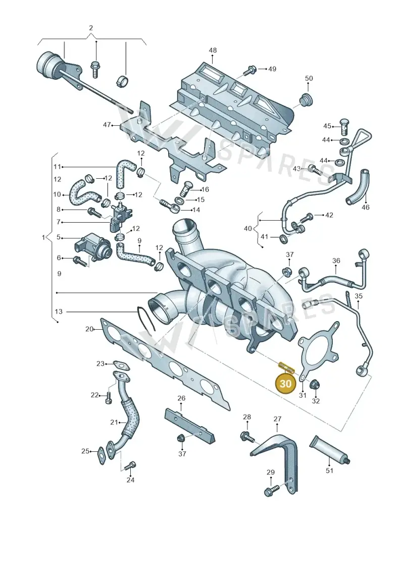 N0445203 — Audi Q3 2.0 TDI (2014-2019) diagram 645145520, position 30