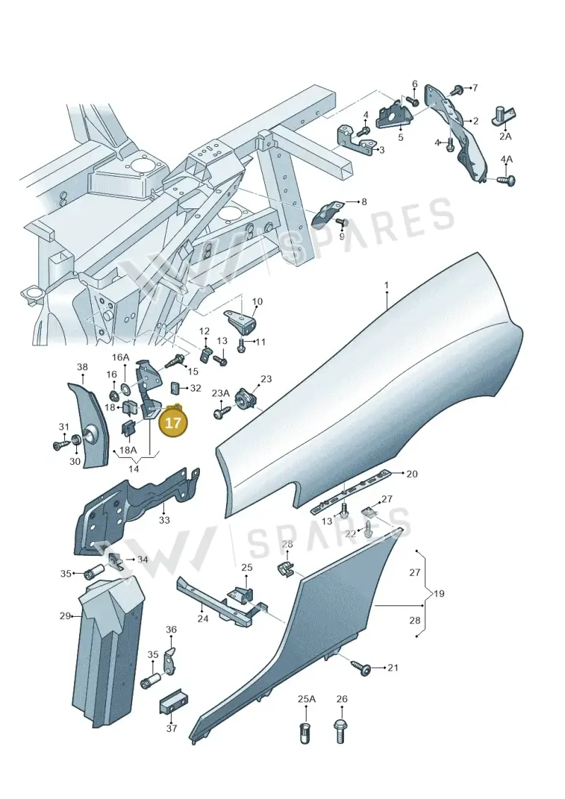 N0902424 — Audi R8 qu. 5.2 (2012-2015) diagram 618809600, position 17