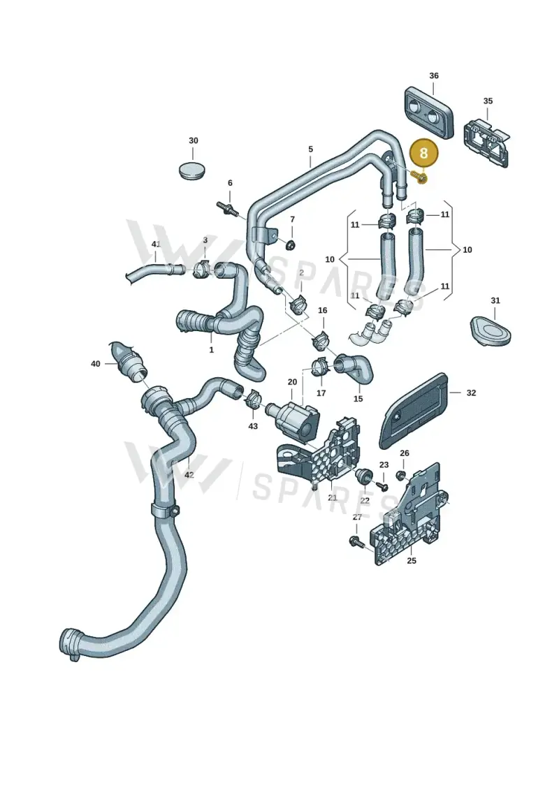 N10009506 — Audi A5 Limo 2.0 (2024-) diagram 8wk121015, position 8