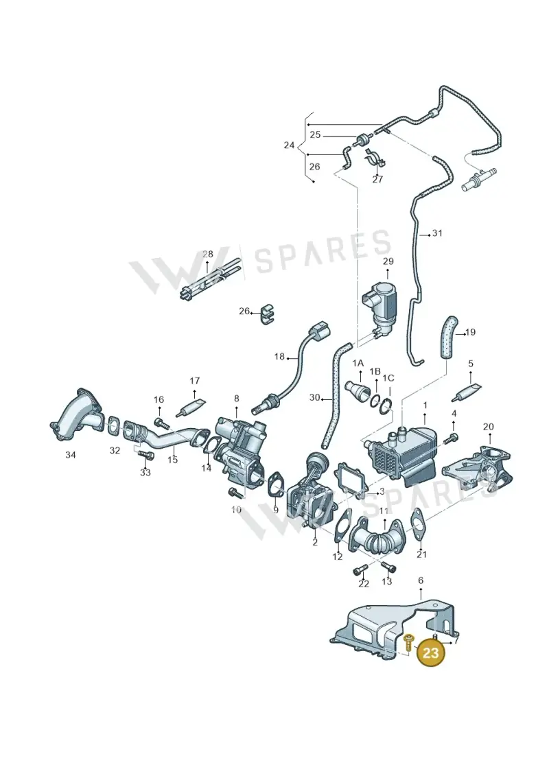 N10029206 — Audi Q7 qu. 3.0 TDI (2009-2015) diagram 631131550, position 23