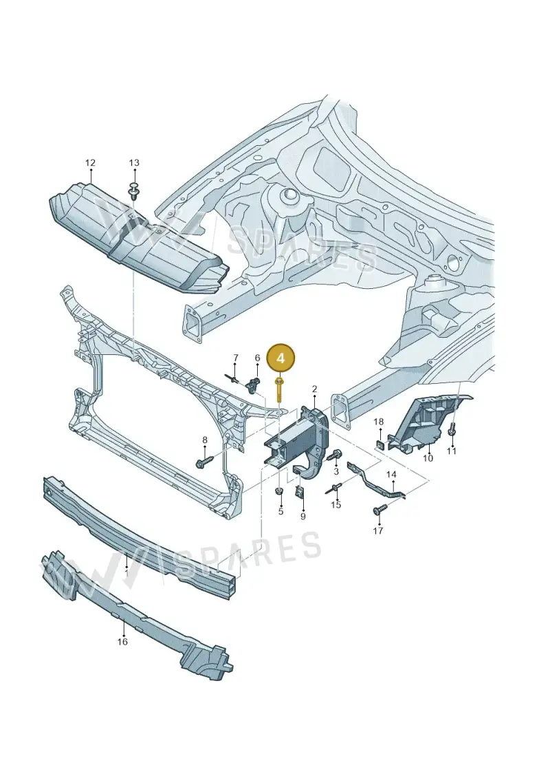 N10036203 — Audi A7 Sportback (2014-2018) diagram 711807000, position 4