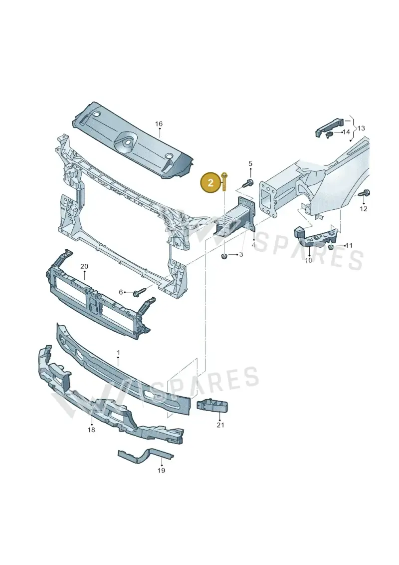 N10036203 — Audi A4 2.0 (2015-2019) diagram 849807000, position 2