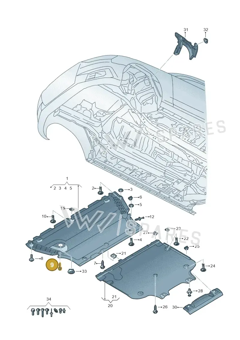 N10045504 — Audi RS4 Avant (2017-) diagram 849863250, position 9