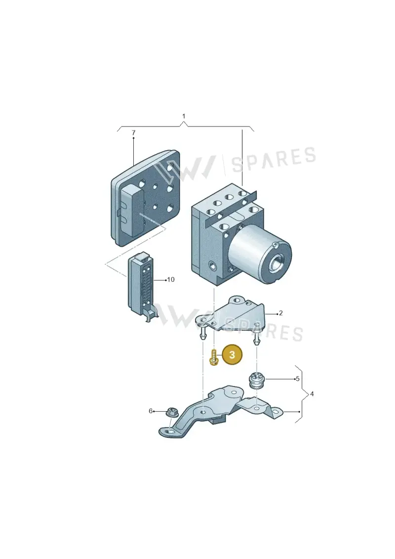 N10049308 — Audi A8L qu. 3.0 TDI (2013-2018) diagram 696614100, position 3