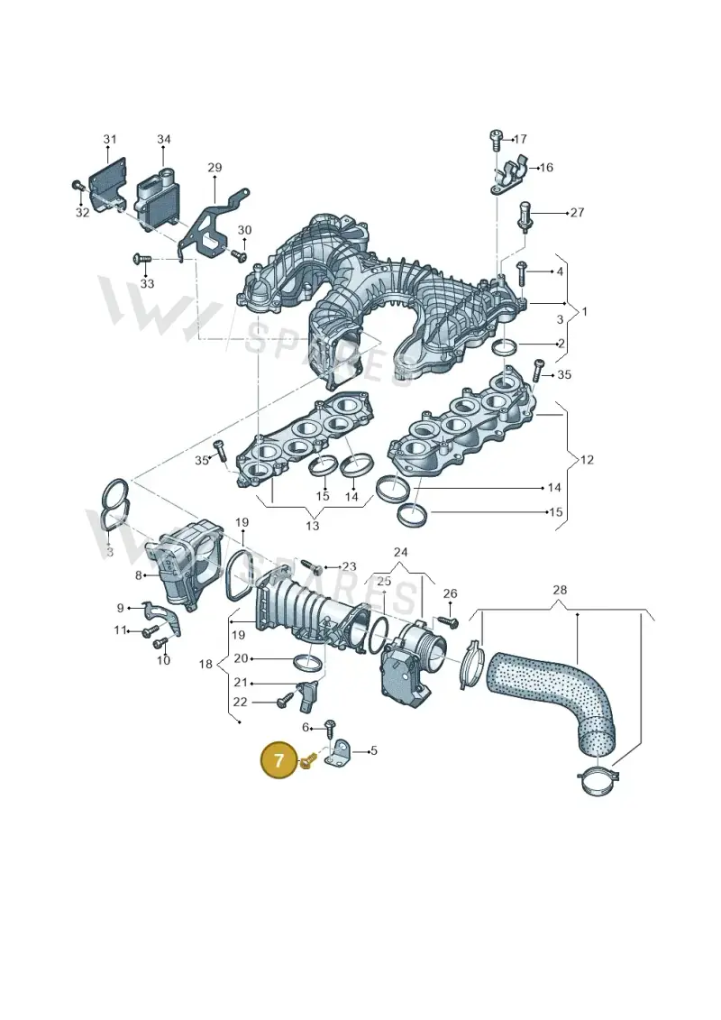 N10049308 — Audi A6 2.0 (2018-) diagram 838129650, position 7