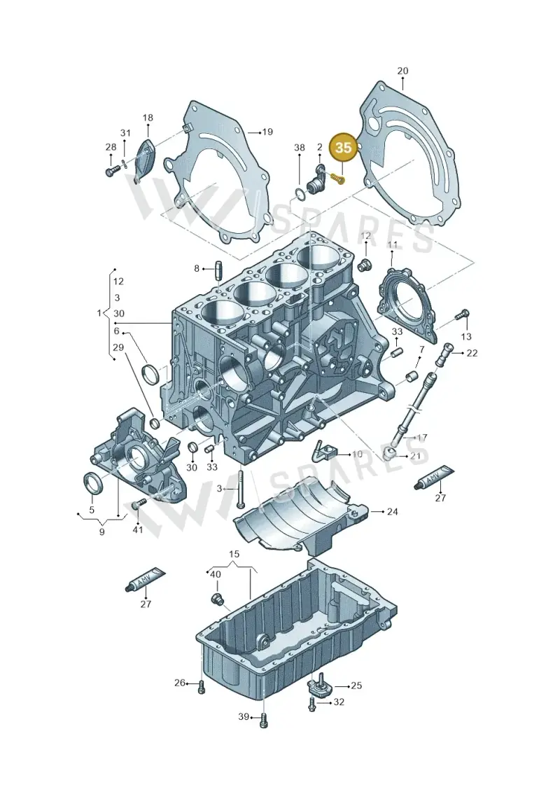 N10063205 — Audi A3/S3/quattro (2005-2007) diagram 412103000, position 35