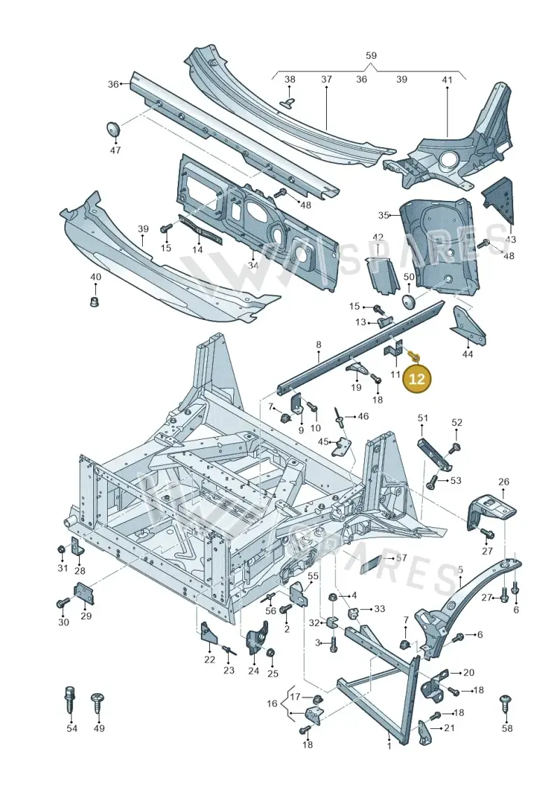 N10082912 — Audi R8 Spyder (2015-2024) diagram 872805000, position 12