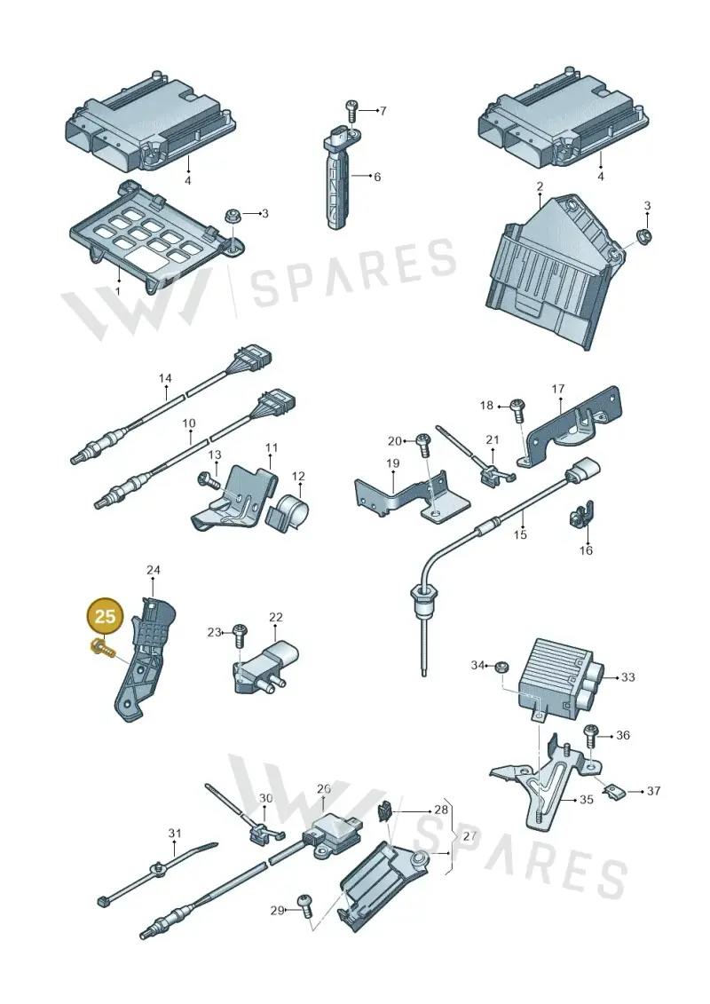 N10115307 — Audi A8L qu. 3.0 TDI (2013-2018) diagram 771906050, position 25