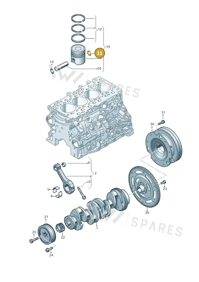N10133301 — Audi A5 Limo 2.0 (2024-) diagram 4pa105500, position 11