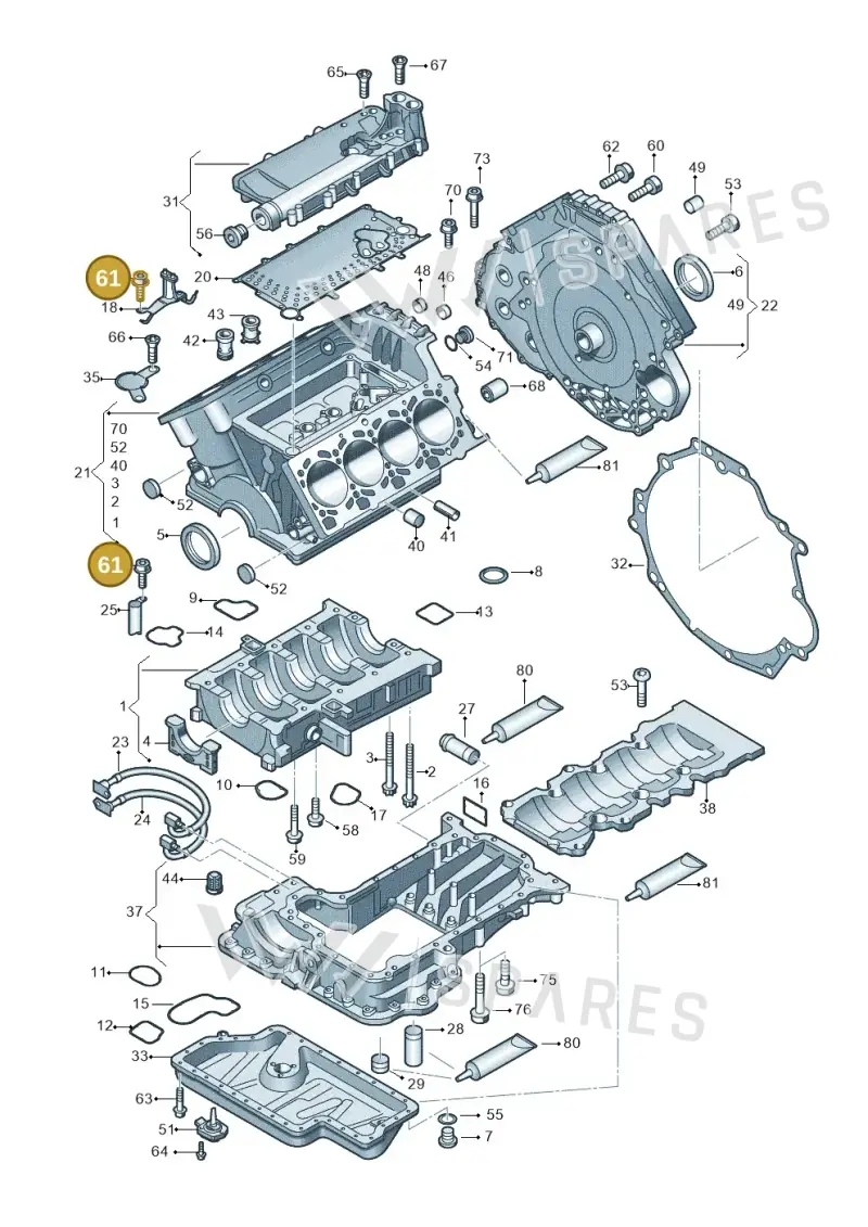 N10169902 — Audi A4/S4 Cabrio./qu. 07> (2006-) diagram 247103400, position 61