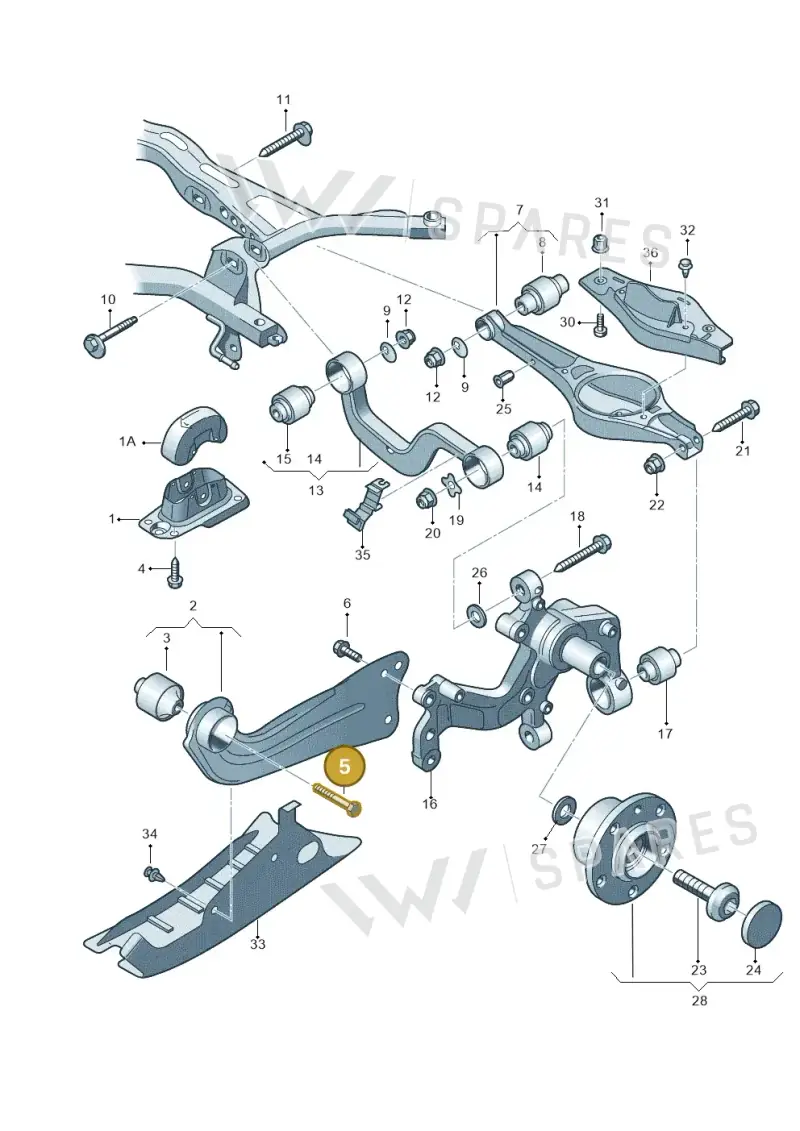 N10170804 — Audi TTS Coupe 2.0 (2010-2014) diagram 646505050, position 5