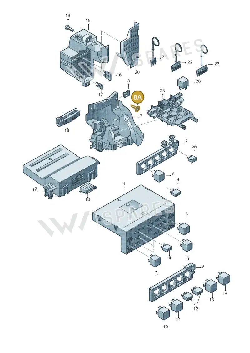 N10171105 — Audi RS3 Sportback (2011-2012) diagram 646937000, position 8A