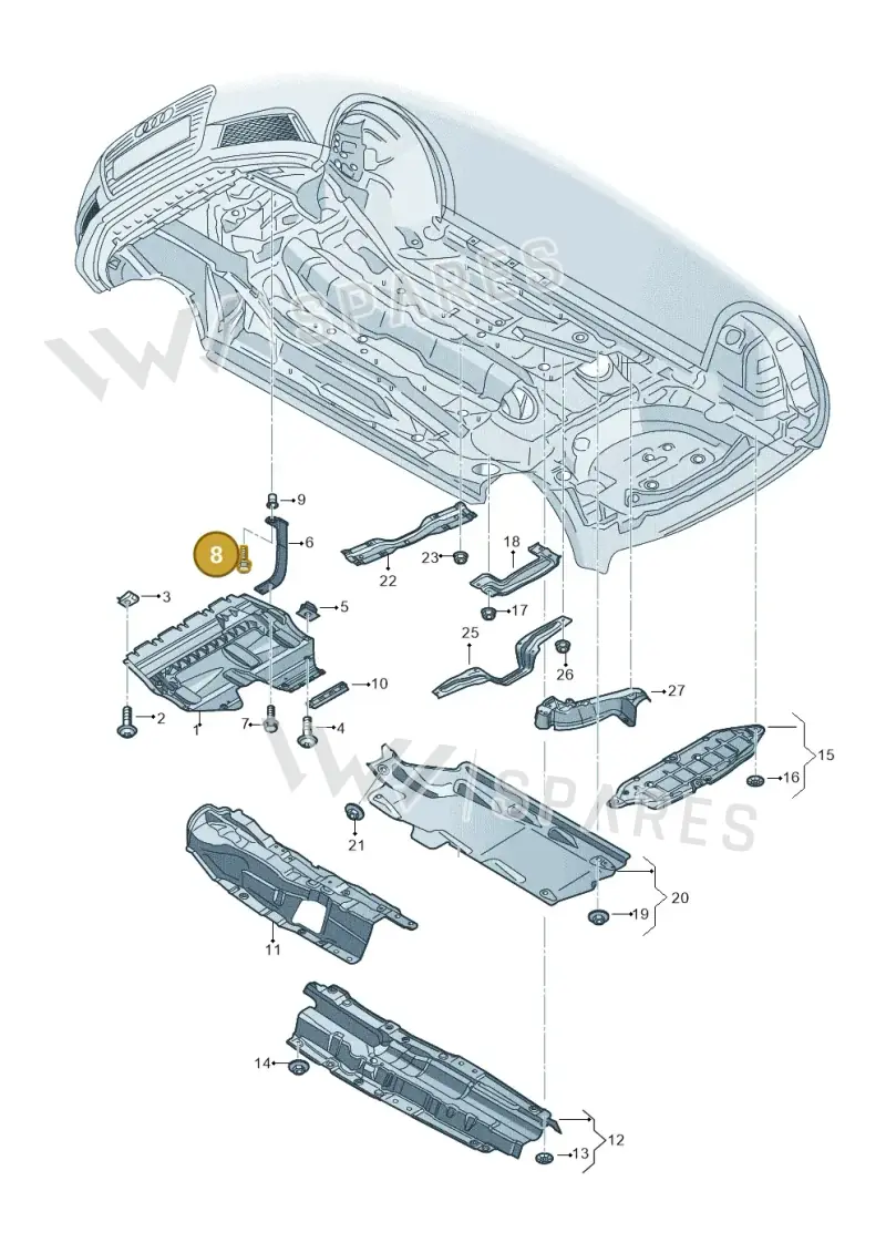 N10200602 — Audi A1 Sportback (2014-2018) diagram 792825100, position 8
