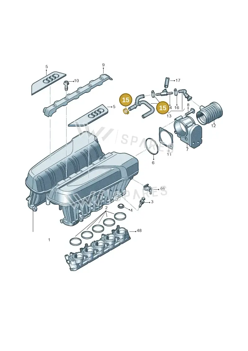 N10201801 — Audi R8 Spyder (2015-2024) diagram 872133210, position 15