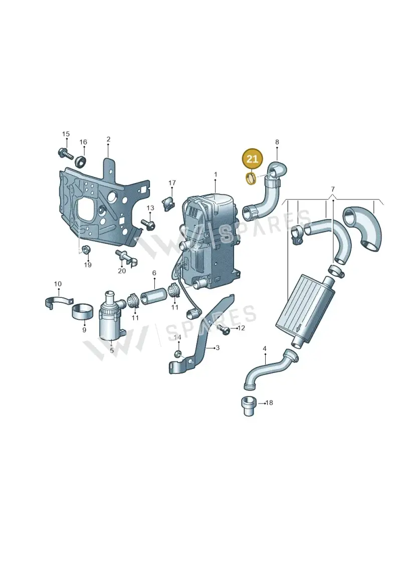 N10202001 — Audi A7 Sportback (2014-2018) diagram 788261000, position 21