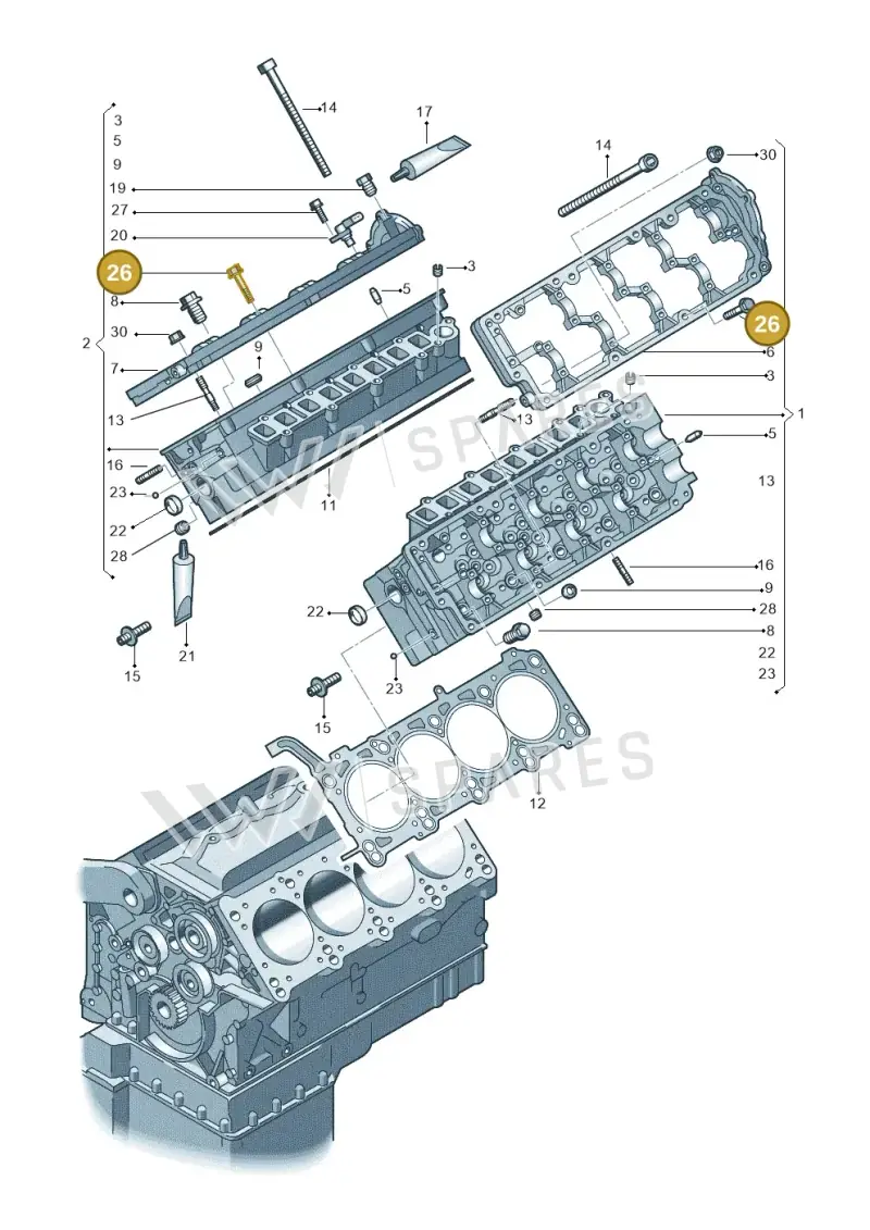 N10205604 — Audi A8L qu. 3.0 TDI (2013-2018) diagram 291103500, position 26