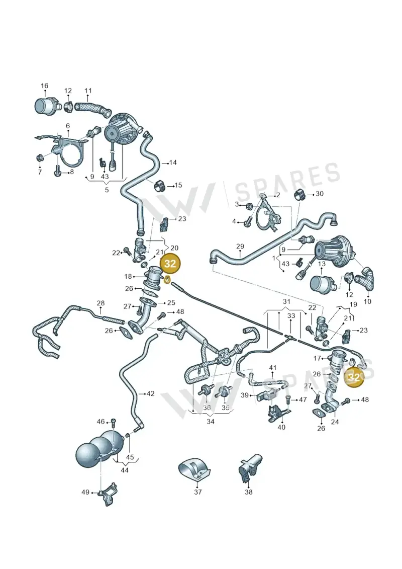 N10210501 — Audi R8 Spyder (2015-2024) diagram 872131350, position 32