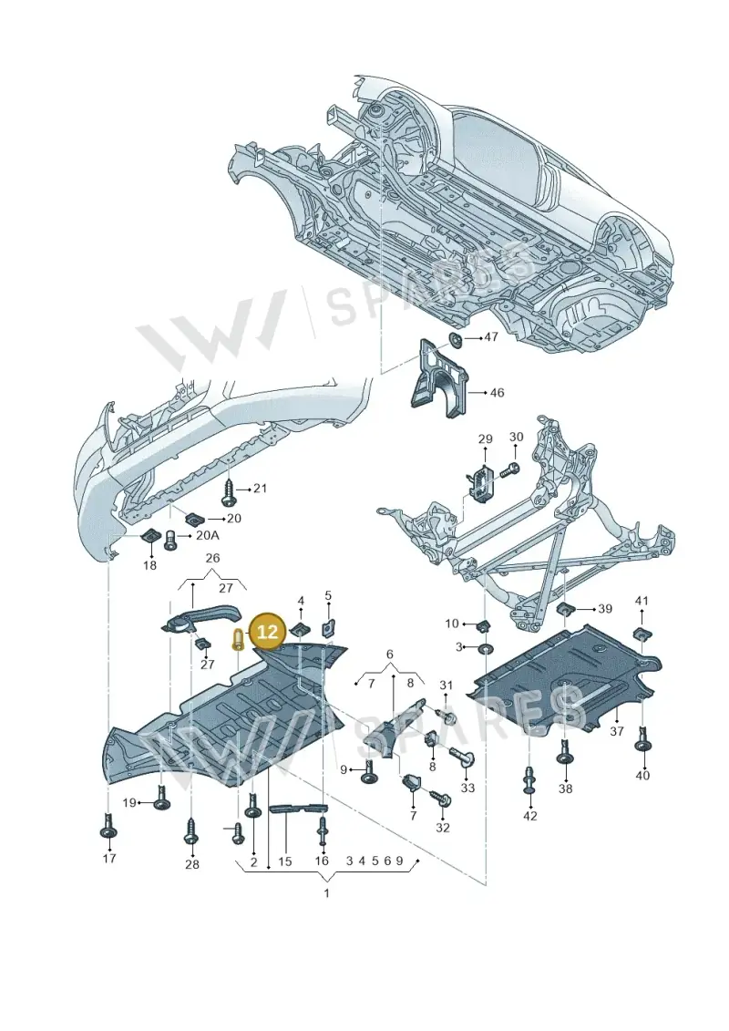 N10222202 — Audi RS5 Cabrio (2012-2015) diagram 695863250, position 12