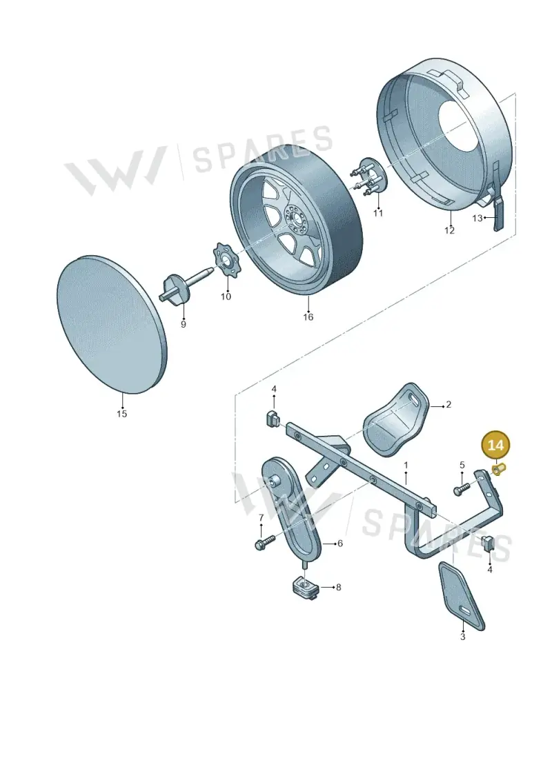 N10222202 — Audi Q7 qu. 3.0 TDI (2015-2019) diagram 859867950, position 14