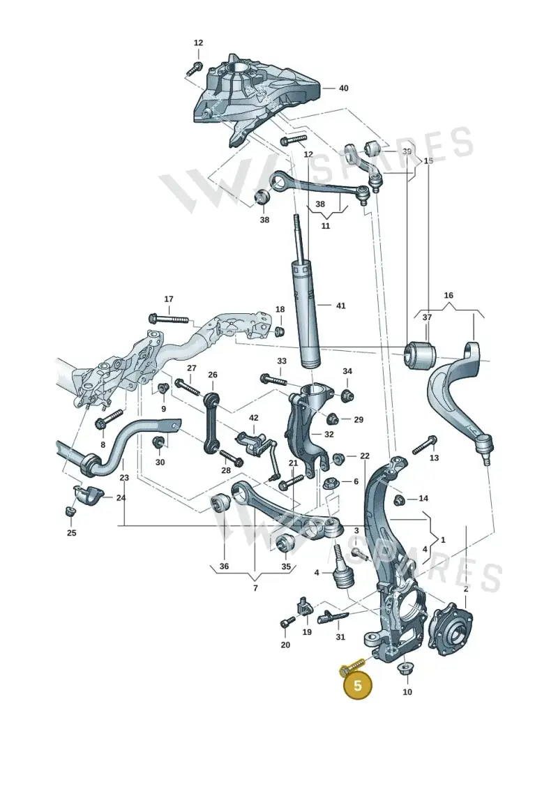 N10241507 — Audi A5 Limo 2.0 (2024-) diagram 8wk407000, position 5