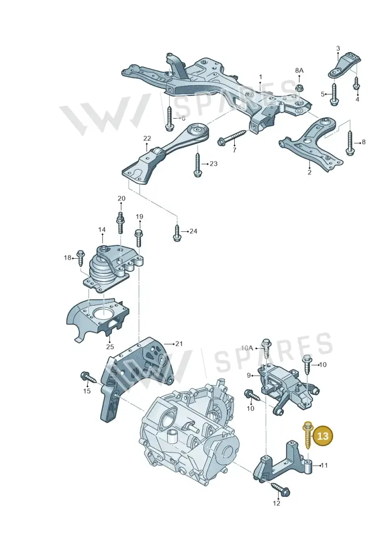 N10241508 — Audi A1 Sportback (2014-2018) diagram 792199400, position 13