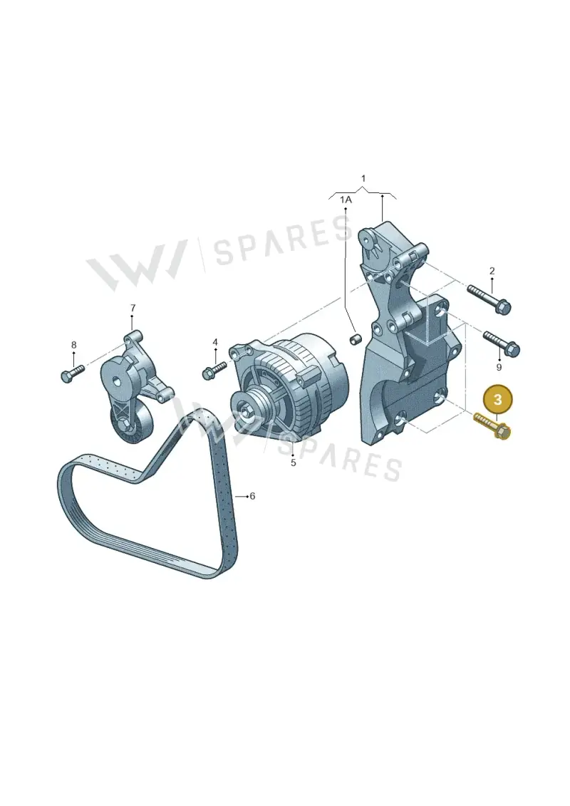 N10241605 — Audi A3 Sportback (2008-2013) diagram 409903400, position 3