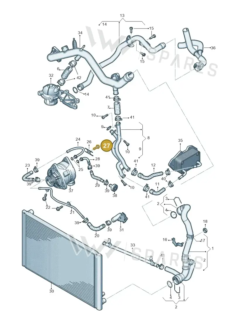 N10248804 — Audi A8/S8/qu. lang    08> (2007-) diagram 291121260, position 27