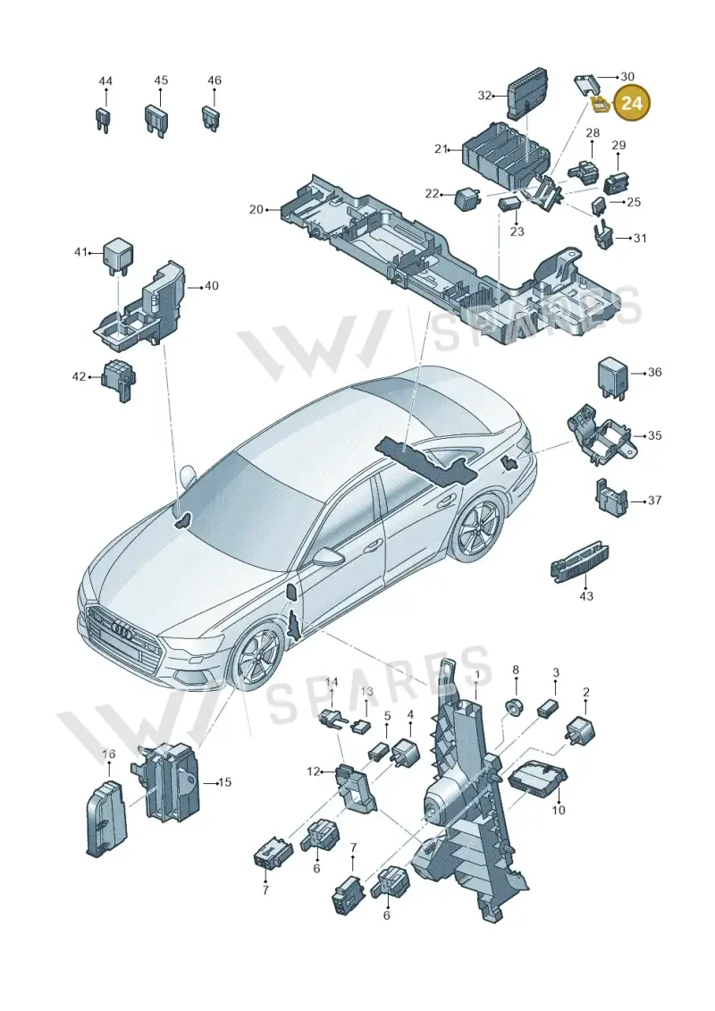 N10251901 — Audi A6 2.0 (2018-) diagram 430937000, position 24