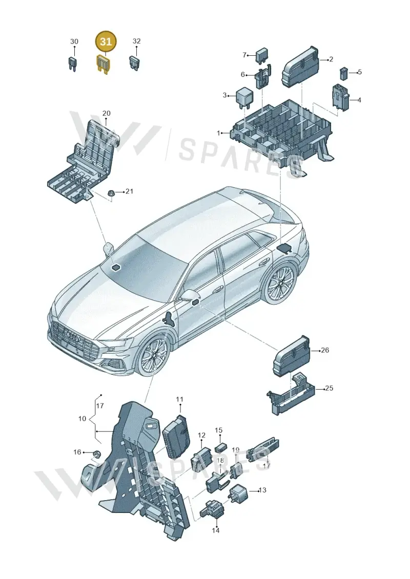 N10251904 — Audi RS Q8 Quattro (2019-) diagram 429937000, position 31