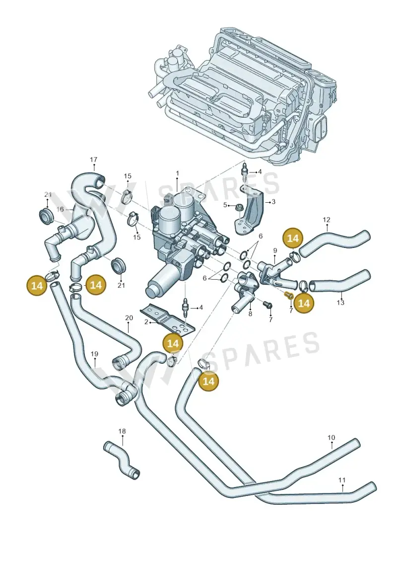 N10258201 — Audi A8/S8/qu. lang    08> (2007-) diagram 291819600, position 14